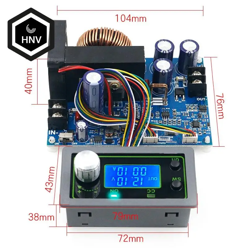 

WZ5012L DC DC Buck Converter CC CV Step-down Power Module 50V 20A 1000W Adjustable Voltage Regulated power supply