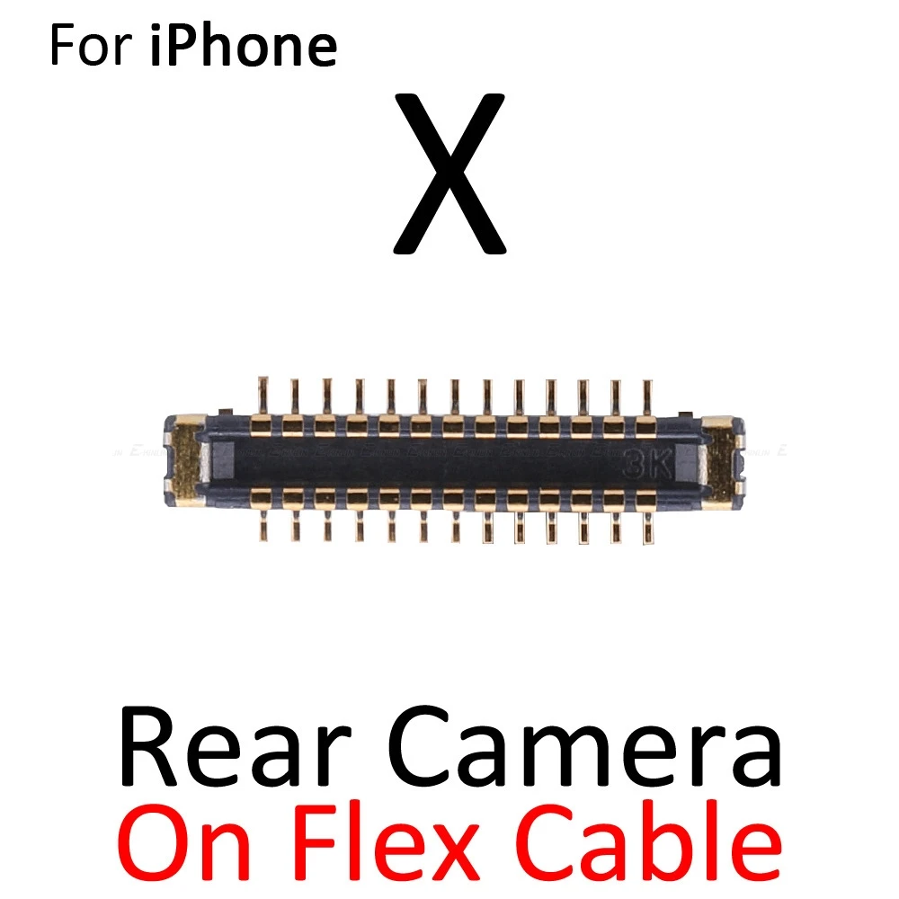 2 шт задняя камера разъем FPC для iPhone X XR XS Max на материнской плате гибкий кабель
