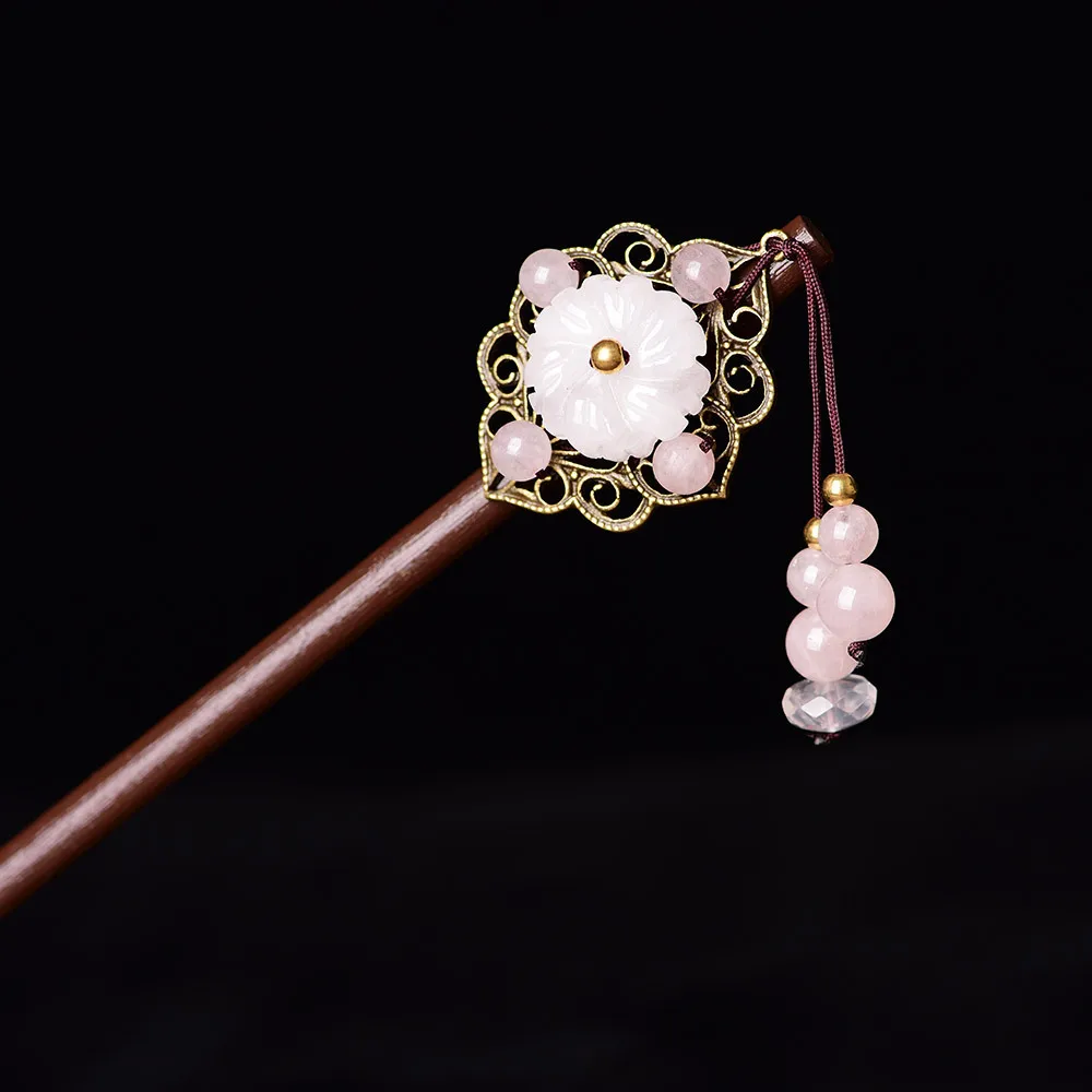 Ретро Цветной Медный цветной глазурью кулон палочки для волос темпераментный