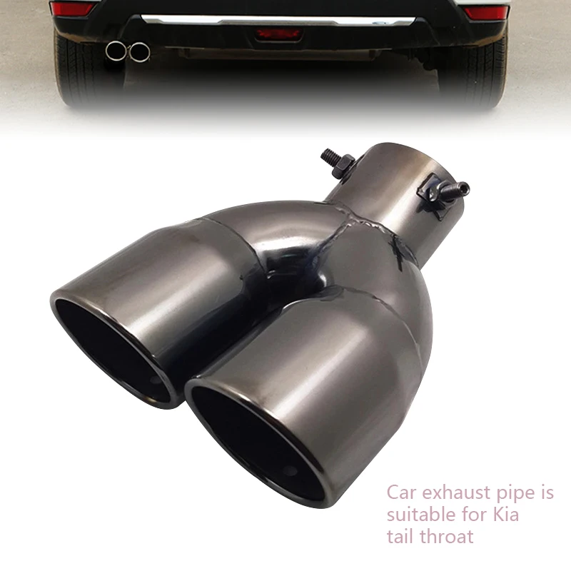 

Car exhaust pipe is suitable for Nissan Bluebird Fox Corolla one point two black stainless steel muffler tail throat decoration