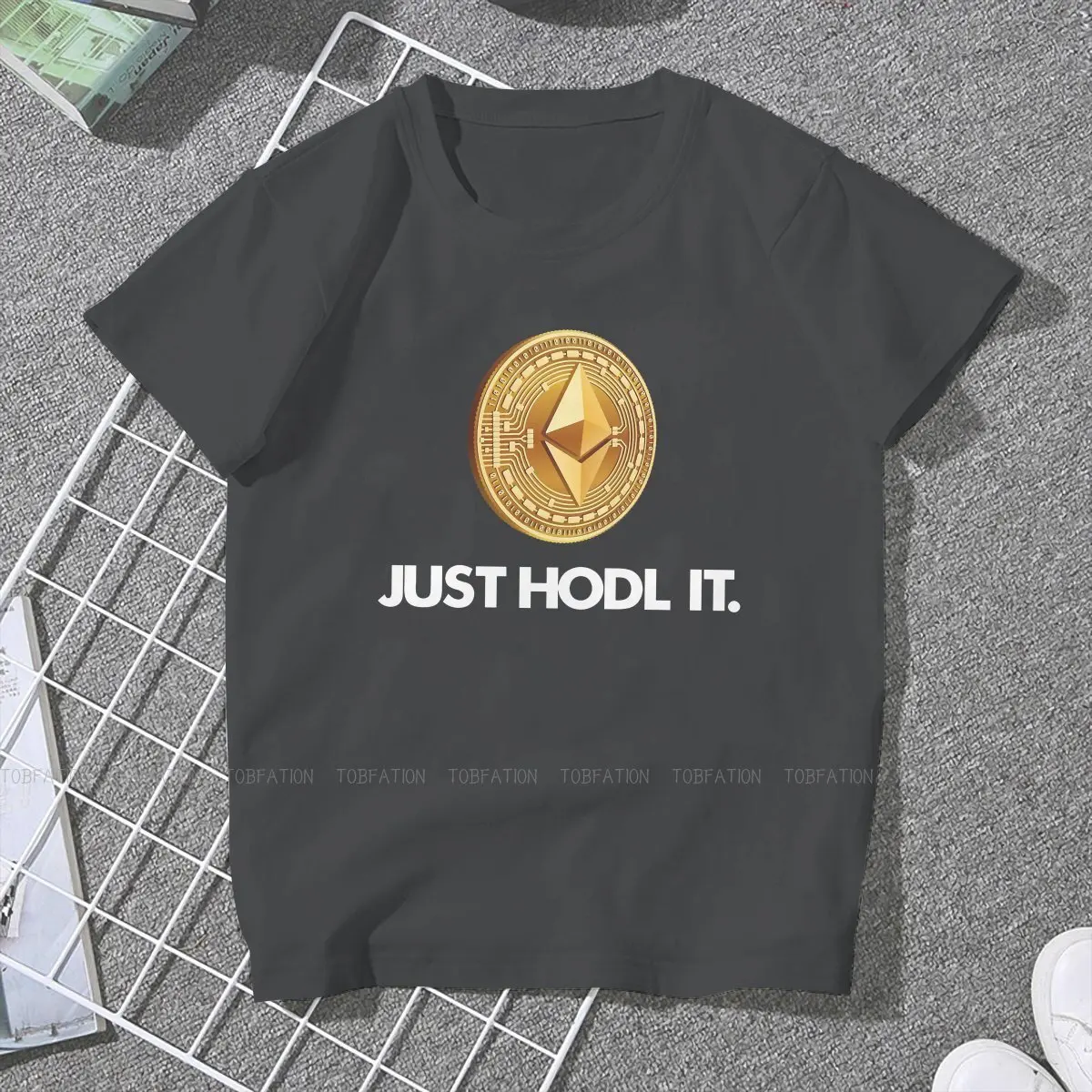 

Just hodl it Ethereum Female Shirts Cryptocurrency Crypto Miner Loose Vintage Women Clothes Harajuku Casual Feminine Blusas