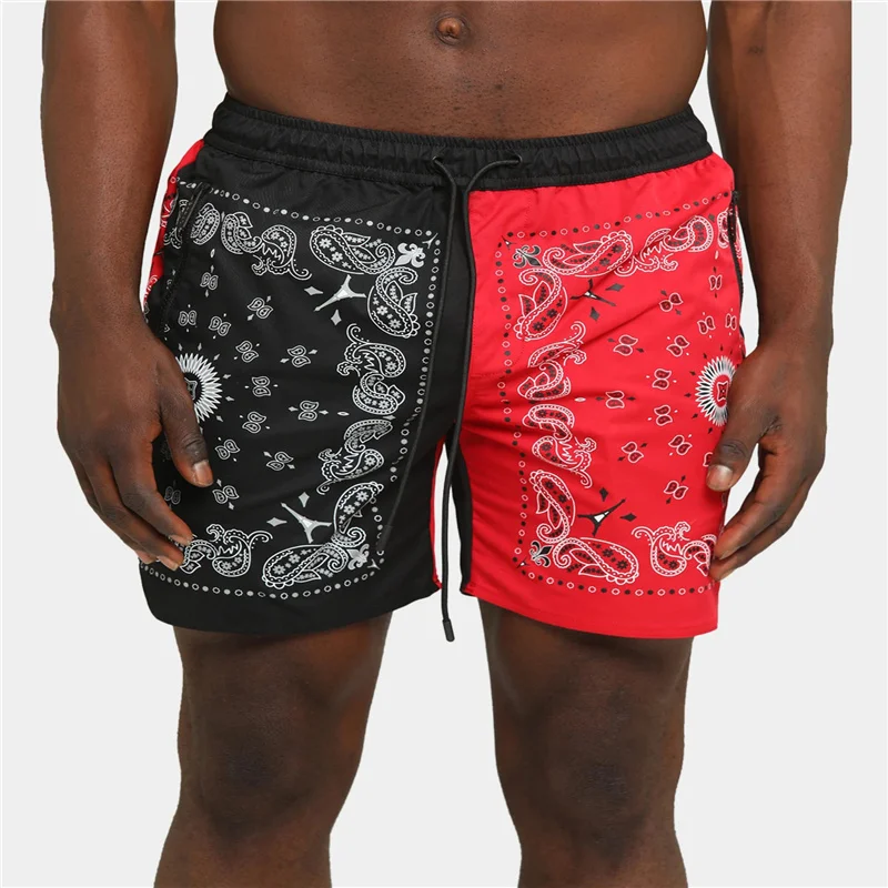 

2021 color matching men's outdoor sports cycling shorts mountain bike downhill trousers mountain bike bike shorts zipper pocket