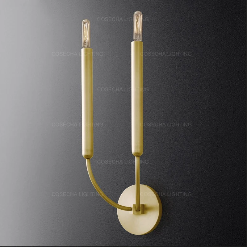 Винтажные Золотые Зеркальные светильники в ванной антикварные бронзовые