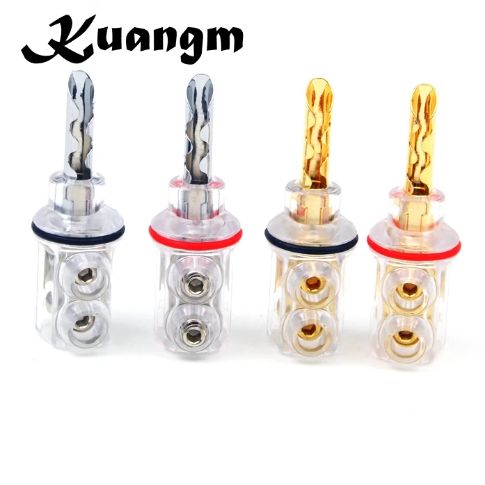 Высокопроизводительный позолоченный штекер типа банан Аудиоразъемы Hi Fi