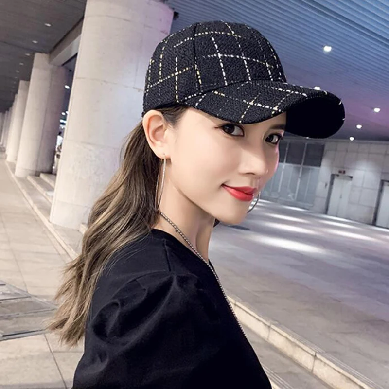 2020 оптовая продажа зимняя Клетчатая Мужская и женская шляпа в стиле Харадзюку