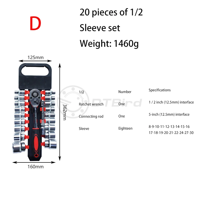 20 pieces 1-2 55# метрический стальной Быстрый Трещоточный торцевой ключ набор универсальный гаечный ключ Многофункциональный шестигранный гаечный ключ для ремонта авто Втулка набор - Цвет: 20 pieces 1-2