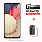 Защитное стекло 2 в 1 для Samsung Galaxy A02s, A025, полное покрытие камеры