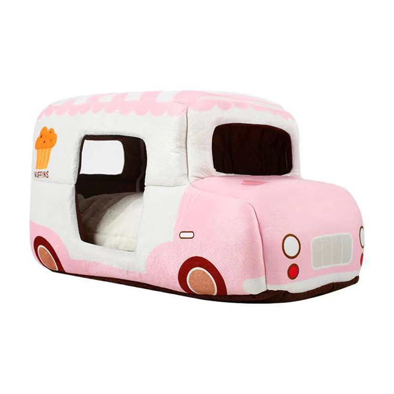 

Sweet Car Shaped Pet Dog Cat Bed House Chihuahua Yorkie Small Dog Cat House Winter Warm Soft Puppy Sofa Kennel Pet Supplies