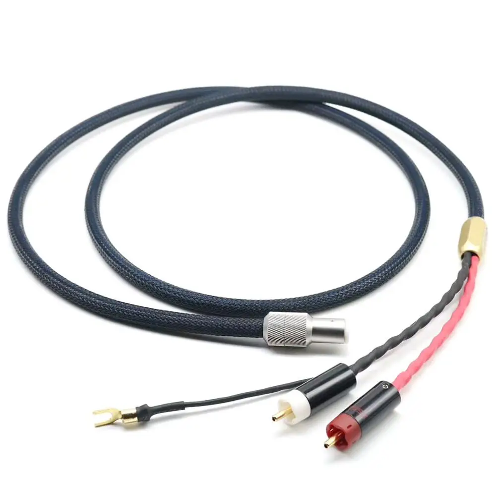 Hifi audio 4 core OFC посеребренный G5 shield RCA 5 pin DIN XLR U spade plug Audio Phono кабель тонарма с
