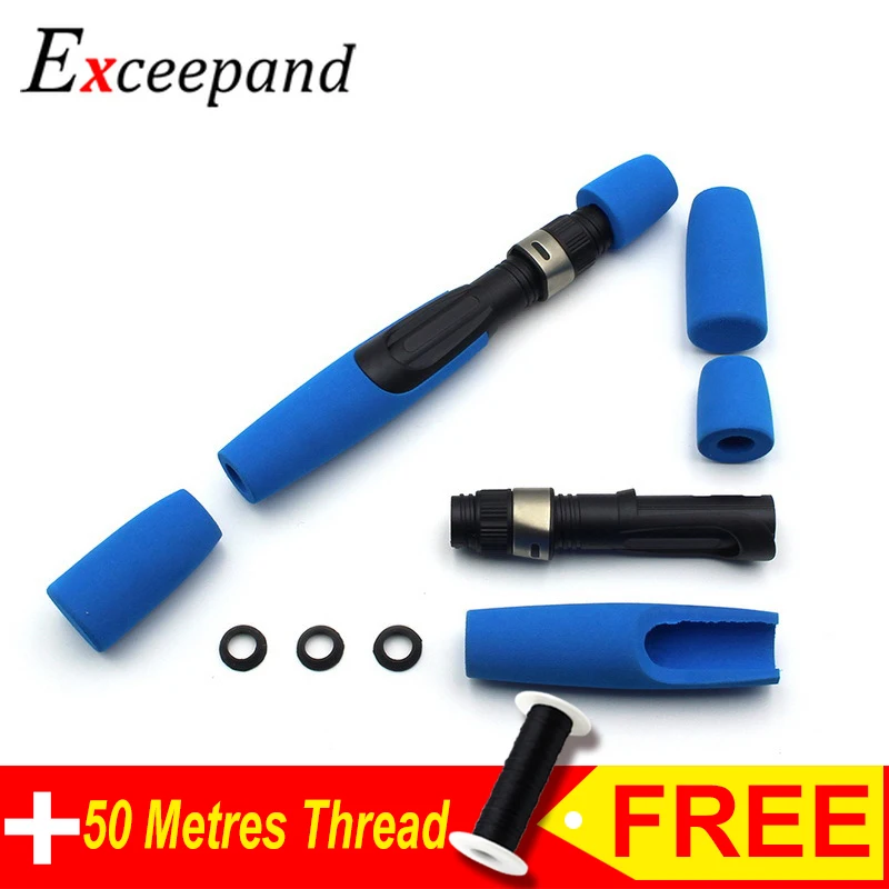 Синяя эва спиннинговая ручка для рыболовной удочки сплит стержень строительный