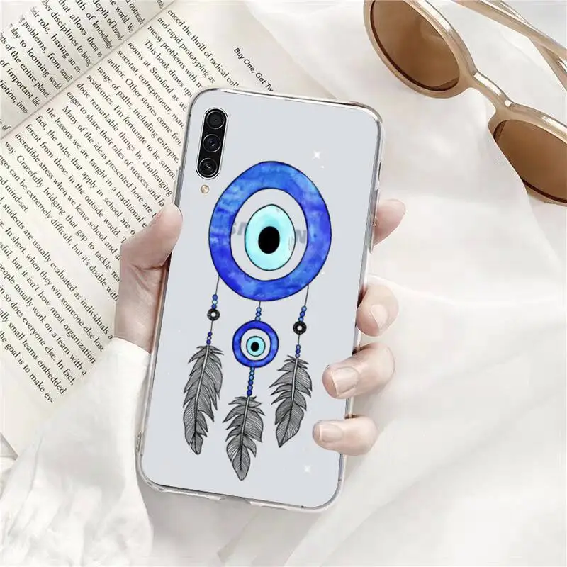 

Fashion Evil eye Phone Case Transparent Clear For Samsung Galaxy A71 A21s S8 S9 S10 plus note 20 ultra