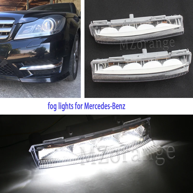 Светодиодный дневные ходовые огни для Mercedes Benz W204 S204 W212 R172 C250 2007 2014 светильник головной светодиодный фонарь s
