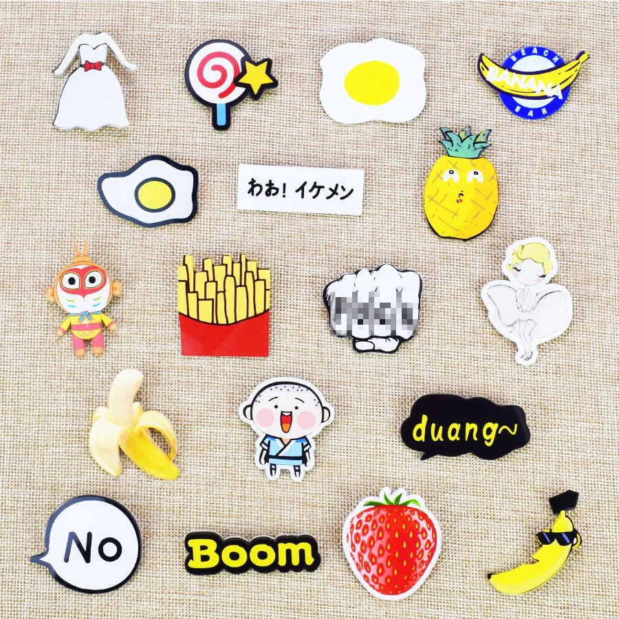 Модные милые аниме мультфильмы одежда акриловые значки заколки для одежды