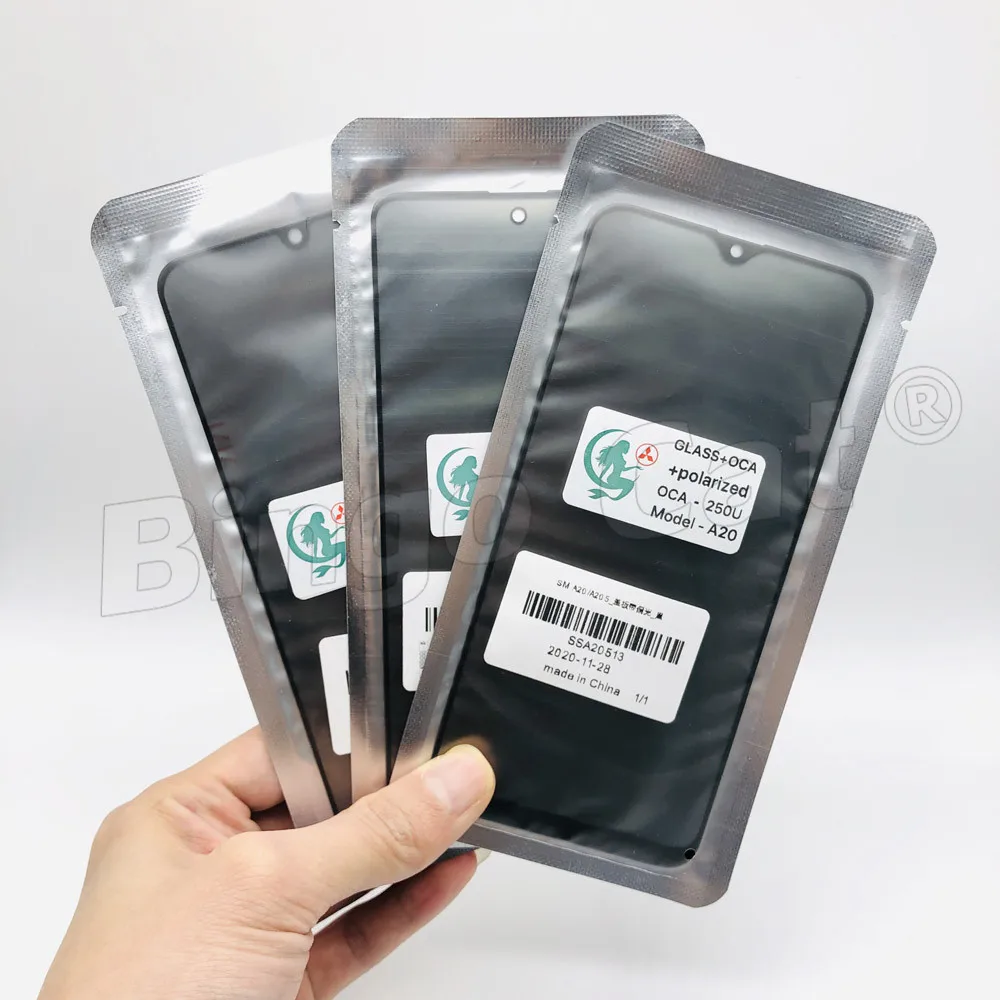 2pc original outer glass oca polarizer film for samsung a50 a51 a31 a71 a70 a30s a20 a41 lcd touch screen mobile phone parts free global shipping