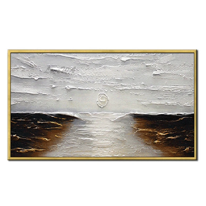 

Hand Painted Black And White Abstract Oil Painting Canvas Handmade Oil Paintings Canvas Wall Art Pictures For Living Room Decor