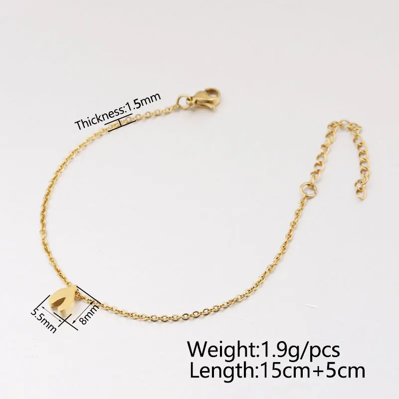 Браслет-цепочка из нержавеющей стали с подвеской в виде рыбьего Кита и хвоста |