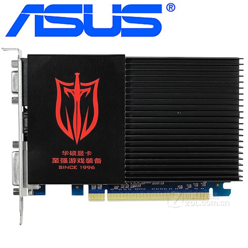 ASUS Original GT610 1GB Graphics Cards 64Bit SDDR3 Video Card for nVIDIA Geforce GT 610 GT610-1GB GPU games Dvi VGA Cards Used