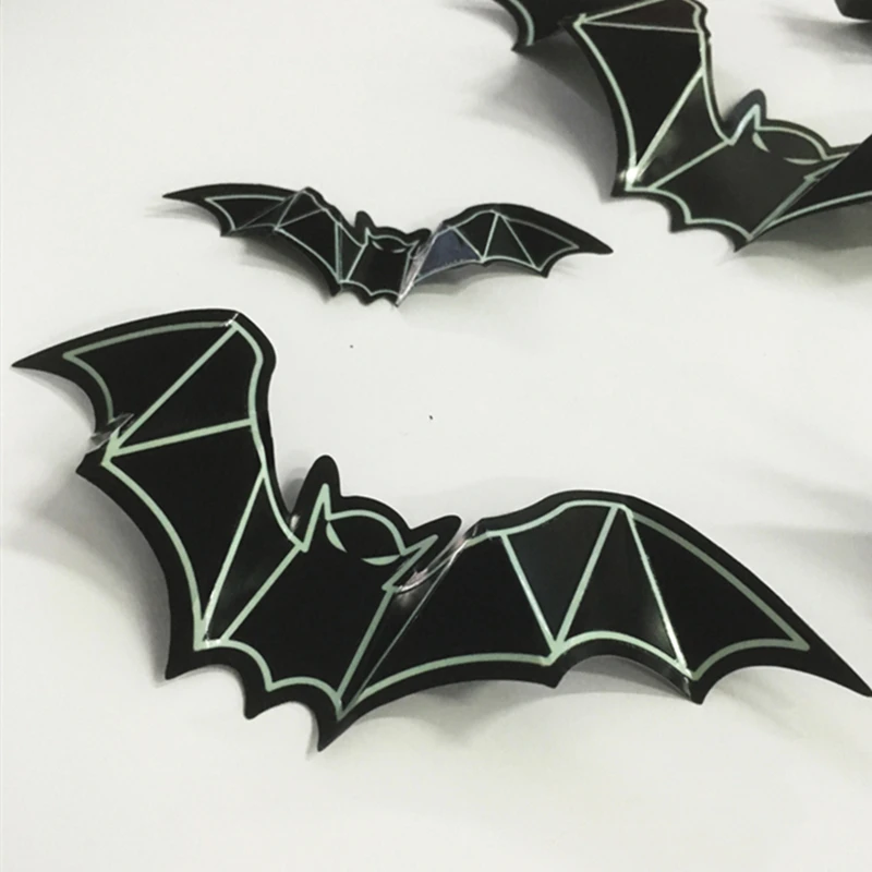 

Halloween Luminous Bats Wall Sticker deacals Home Decor Poster Night light Fridge sticker Fluorescent Sticker Mural Wall Decals