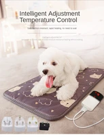 220v electric heating pad blanket 40x45cm pet mat bed cat dog winter warmer pad home office chair heated mat random patterns