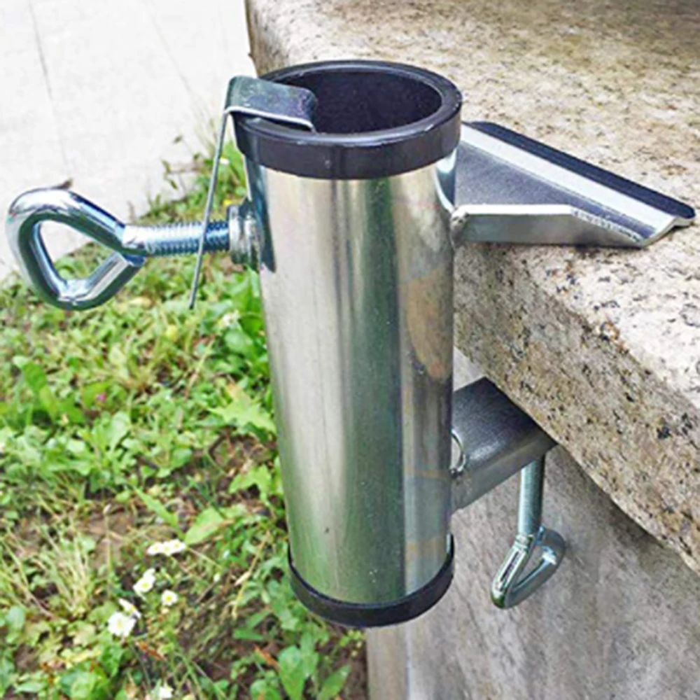 

Heavy Duty Umbrella Holder Clamp Parasol Holder Outdoor Garden Metal Umbrella Support Stand Fixed Bracket For Tricycle