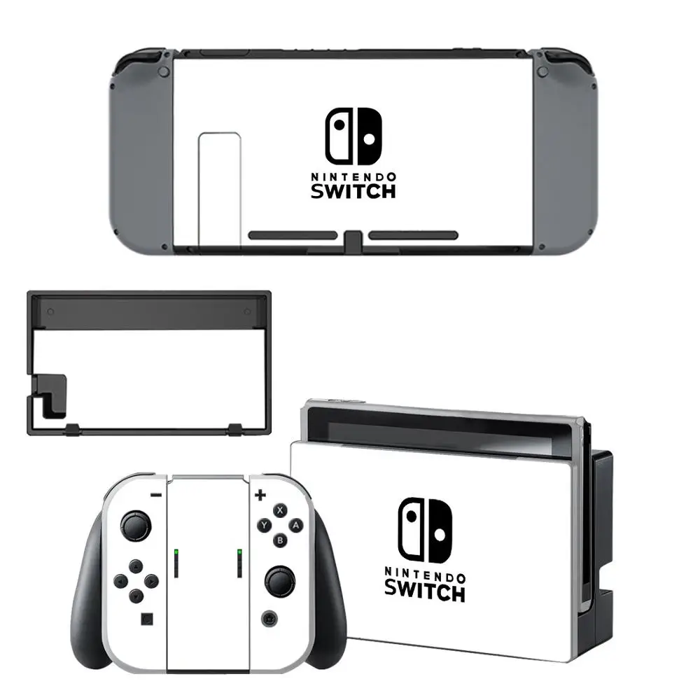 Чистый белый Цвет Nintendo переключатель кожи Стикеры s скины для Switch консоли и Joy Con