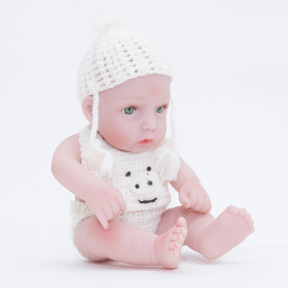 10 &quot25 см милый новорожденный мини Bebe Reborn Baby Doll полный силиконовый винил