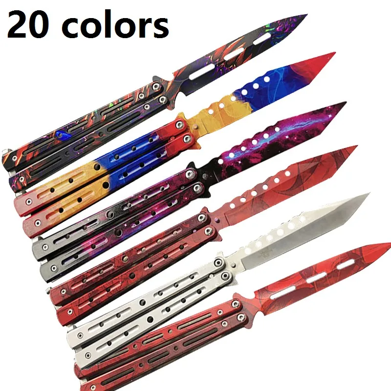 Тренировочный нож бабочка Streamer складной титановый тренировочный инструмент