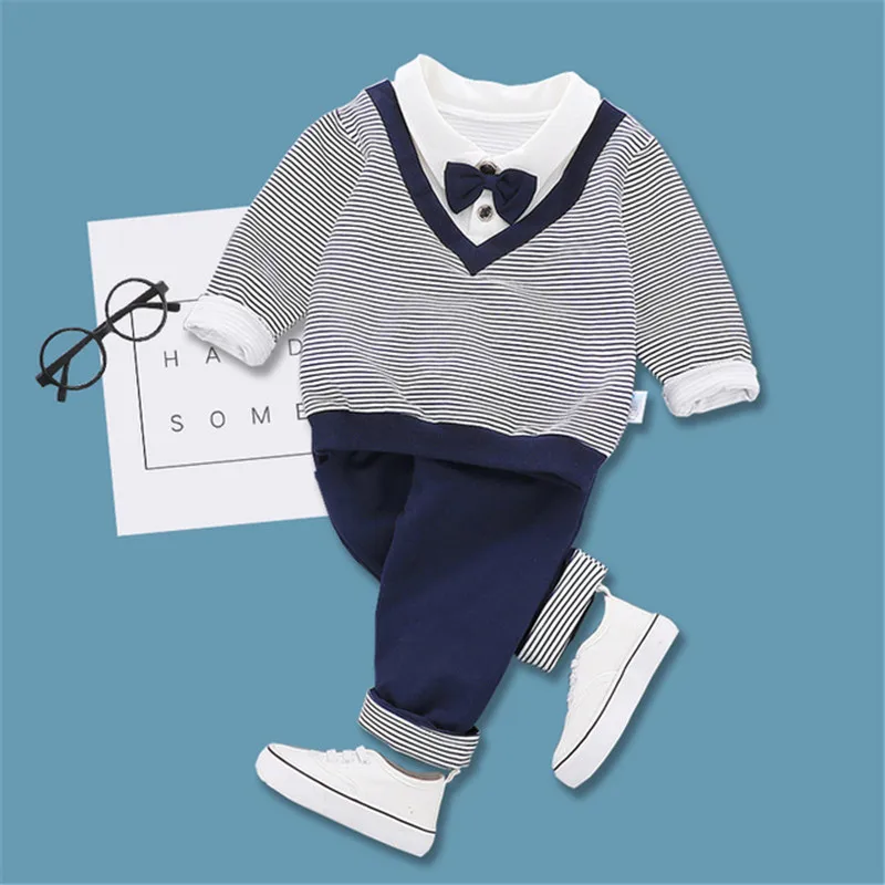 Весенне-осенний Детский Костюм Джентльмена с галстуком новая детская одежда