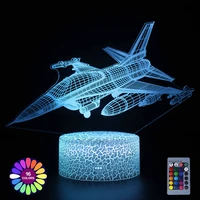 small night lights 3d plane colorful led gift acrylic table lamp touch remote control home room decoration desk lamp