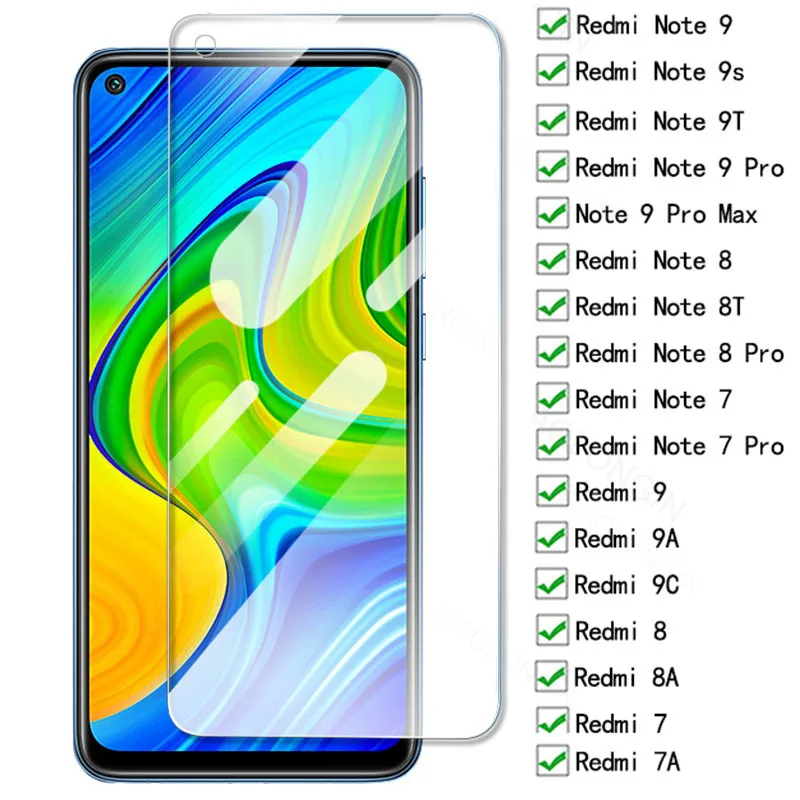 

Защитное стекло для Xiaomi Redmi Note 9, 9s, 9Pro, Note 9, Note 9, Note 9, Note 9, 8 Pro, 8T, закаленное, для Redmi 9A, 9C, NFC, 8A, 7A