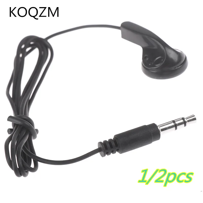 

1/2 шт. универсальные 3,5 мм односторонние моно наушники-вкладыши Наушники-вкладыши гарнитура для смартфонов MP3 Черный