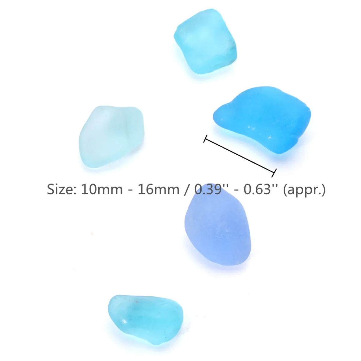 20 шт. 10-16 мм синие опавшие матовые песочные камни для сережек подвесок ожерелий