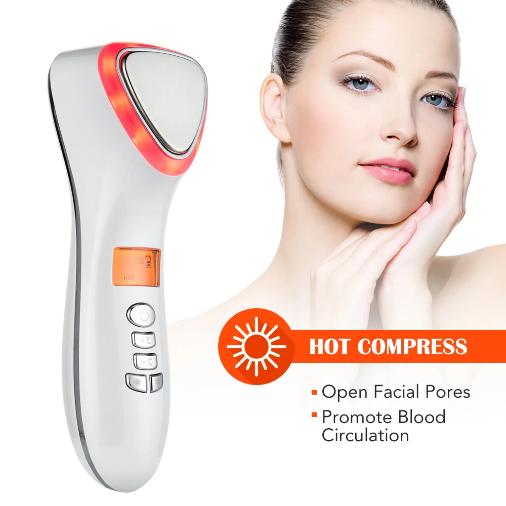 Kopen Facial Massager Voor Beauty Facial Massager Ultrasone Huidverzorging Gereedschap Cryotherapie Gezicht Afslanken Apparaat Machine Voor Beauty Spa