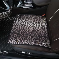 leopard print car seat cover bowknot design cushion mat for auto supplies front rear gear handbrake steering wheel cover