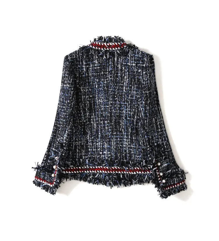 SMTHMA High quality luxury Design Runway Tweed Coat Women Autumn And Winter Jacket Elegant Outerwear Womens Coats And Jackets