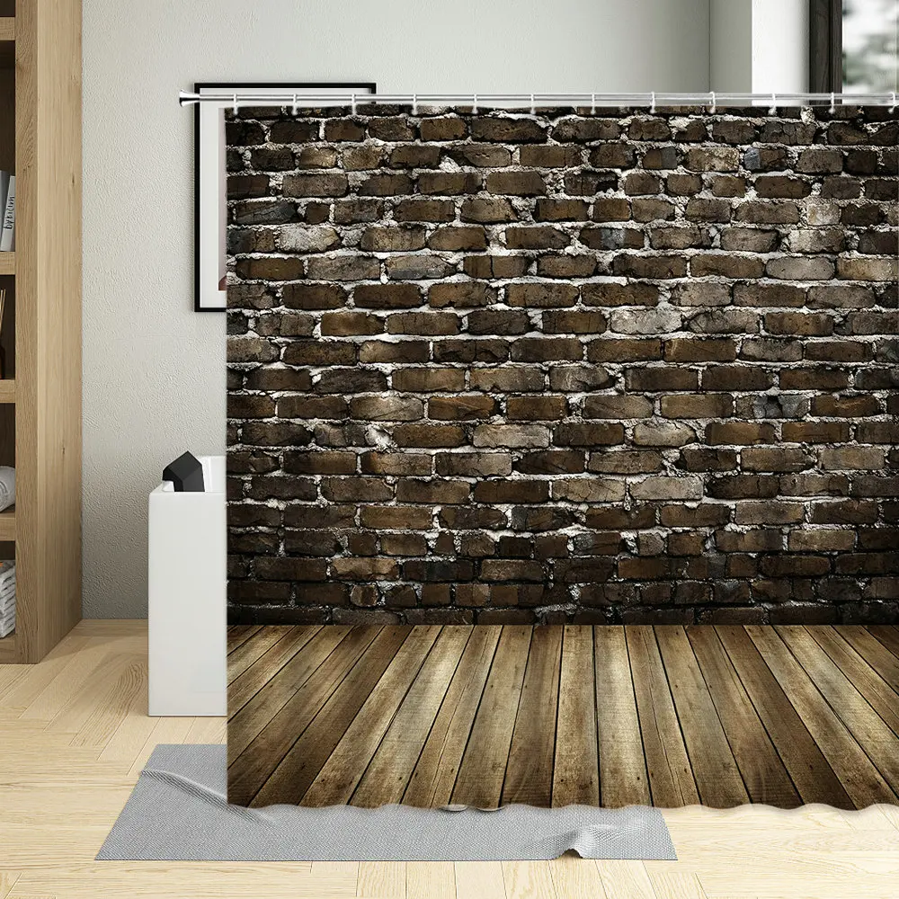 Ретро Ностальгия Lmitation кирпичный узор цветной Кирпич печать ванная комната