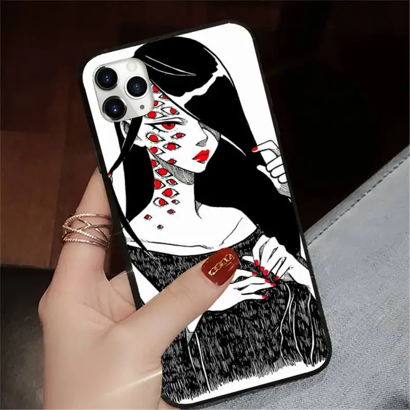 

Ito Junji high quality Horror Phone Case for iPhone 11 12 pro XS MAX 8 7 6 6S Plus X 5S SE 2020 XR
