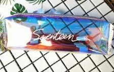 SEVENTEEN Kpop чехол для карандашей GOT7 TWICE EXO Seventeen разноцветный Радужный лазерный чехол для карандашей ПВХ сумка для канцелярских принадлежностей Милая коробка для карандашей - Цвет: SEVENTEEN
