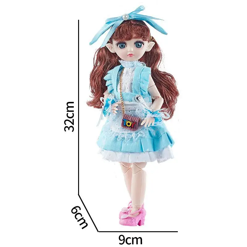 Музыкальная подсветка эльф кукла 30 см сменный костюм свадебное платье Принцесса