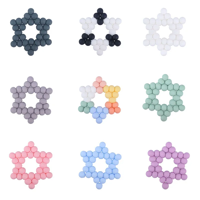 Kissteether-mordedor de lactancia para beb&eacute;, pulseras de dentici&oacute;n con cuentas de silicona seguras de madera de haya, sonajero Montessori, 1 unidad-4