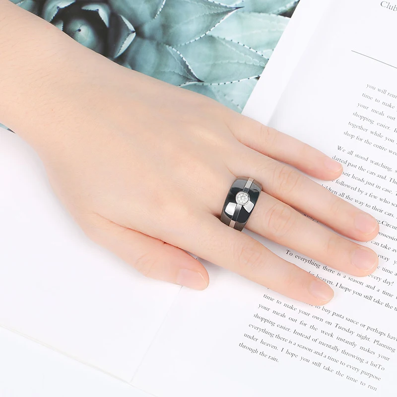 Керамические кольца шириной 13 мм круглые стразы круглый модный ювелирный