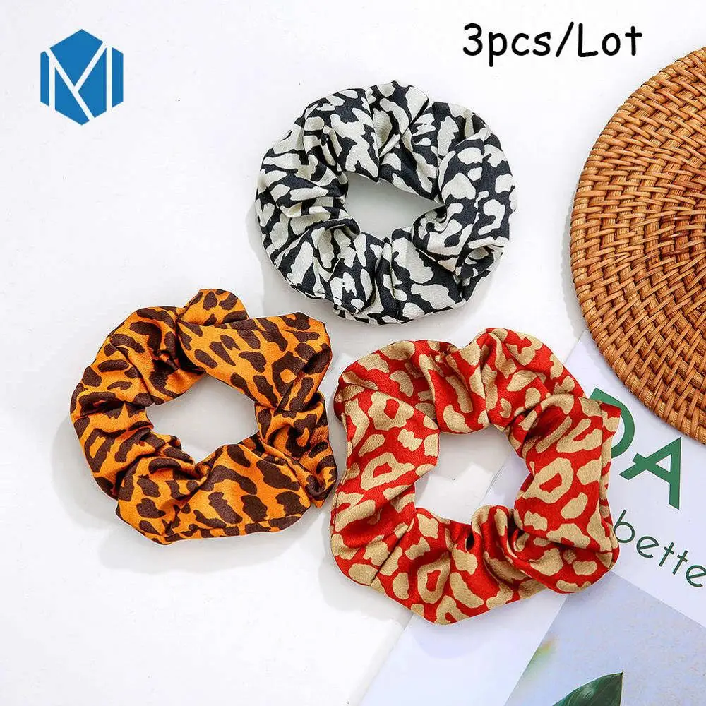 3PCS-D M MISM 11 шт. винтажные леопардовые бархатные резинки для волос для женщин и девочек, шелковые эластичные полосы обруча для волос, набор модных аксессуаров для волос - Цвет: 3PCS-D
