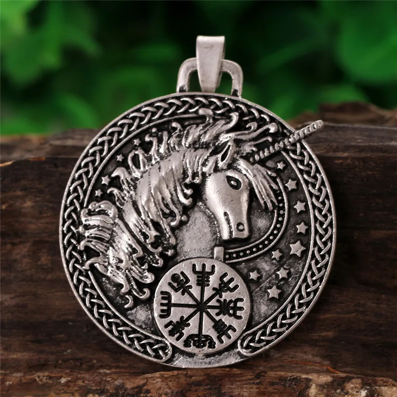 

Unicorn Pendant Necklace Vintage Men's Jewelry Mixed Batch of Viking Jewelry