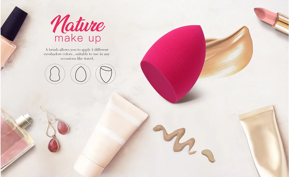 Косметический блендер в форме слезы губка для кремовой пудры разноцветная