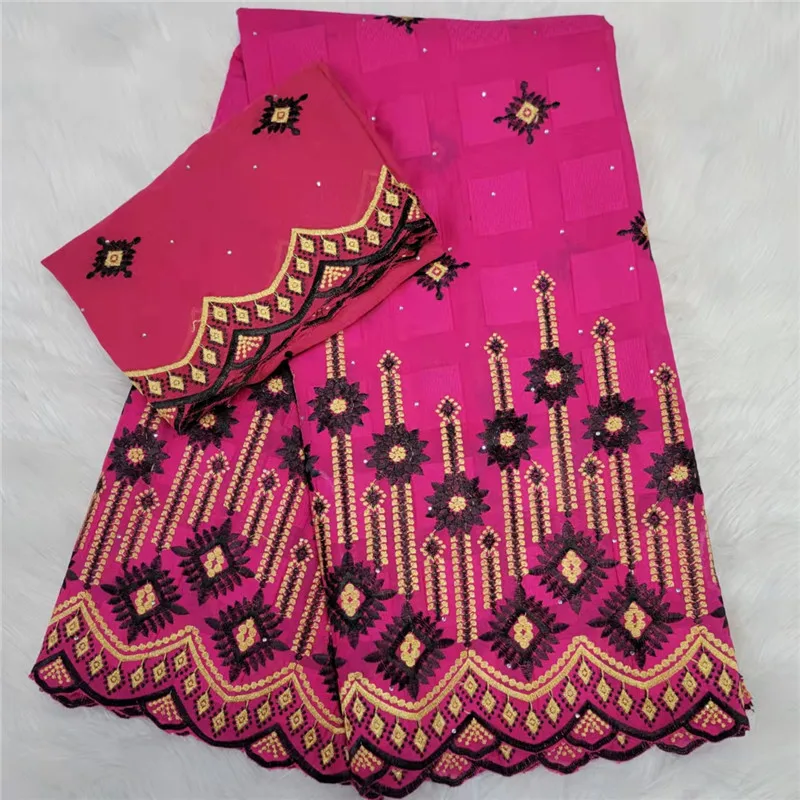 Ткань кружевная швейцарская вышивка бисером 100% хлопок в африканском стиле 9L01012 7