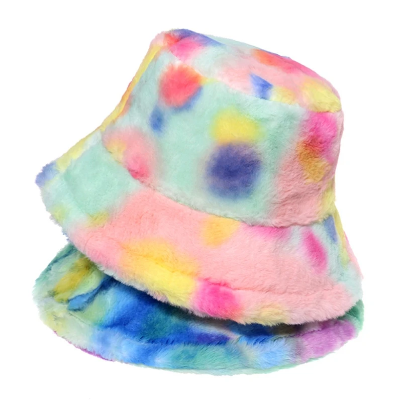 Light-Weight Bucket Hat Fuzzy Warm Keeping Winter Autumn Fisherman Hat