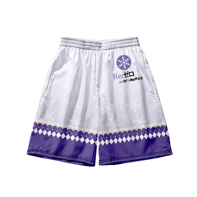 

Re Zero Ram Rem Anime Beach Shorts Kara Hajimeru Isekai Seikatsu Swimwear Beach Pants Warm Shorts Swimming Surfing Board Shorts