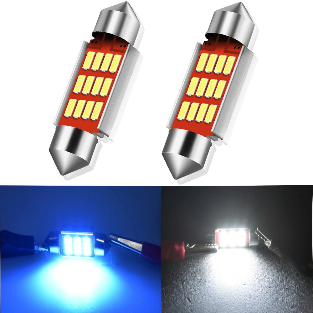 2 шт. светодиодный Canbus 36 мм C5W лампы 4014 SMD Подсветка салона номерной знак световая