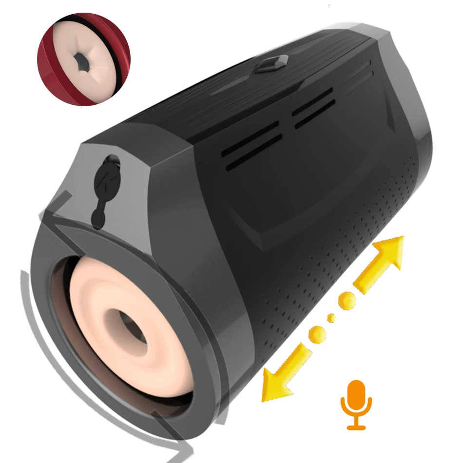 Автоматический мужской мастурбатор с двойной головкой телескопический Мощный