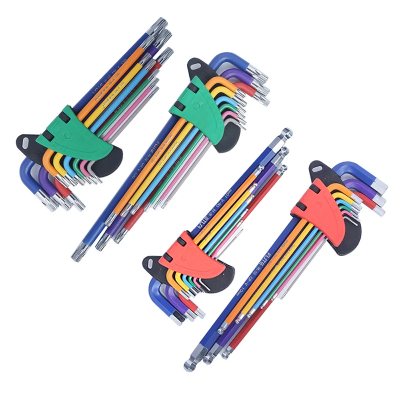 9 шт. Отвертка Набор шестигранных ключей Цвет кодирования износостойкая